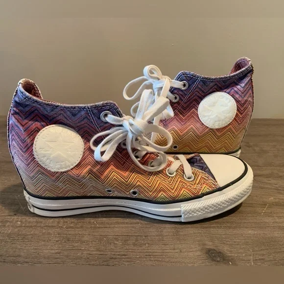 Converse x Missoni Chuck Taylor All Star‎ Lux Mid Hidden Wedge Multi Women's 9 - Picture 5 of 7